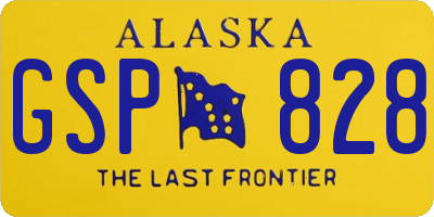 AK license plate GSP828