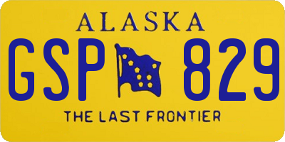AK license plate GSP829