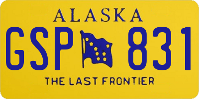 AK license plate GSP831