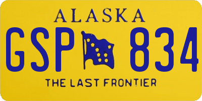 AK license plate GSP834