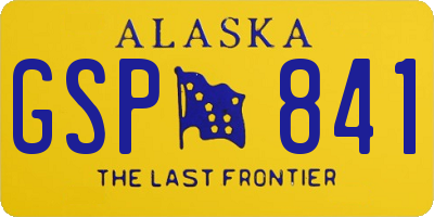 AK license plate GSP841
