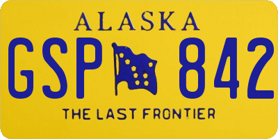 AK license plate GSP842