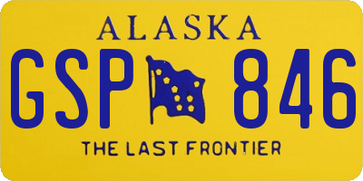 AK license plate GSP846