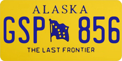 AK license plate GSP856