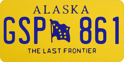 AK license plate GSP861