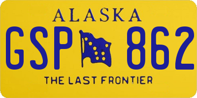 AK license plate GSP862