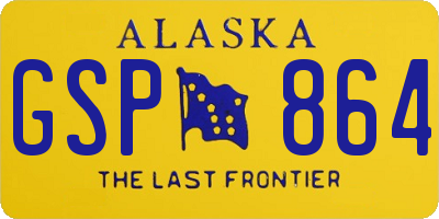 AK license plate GSP864
