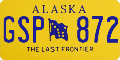 AK license plate GSP872