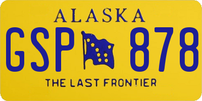 AK license plate GSP878