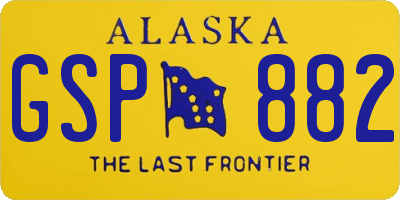 AK license plate GSP882