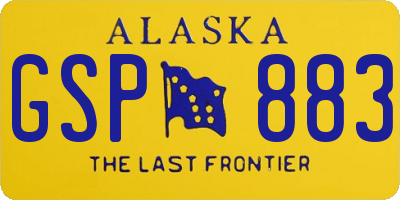 AK license plate GSP883