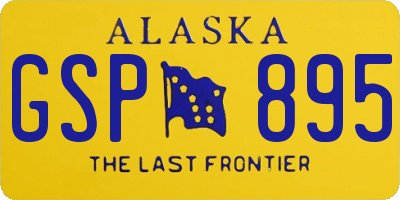 AK license plate GSP895