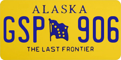 AK license plate GSP906