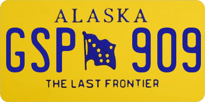 AK license plate GSP909