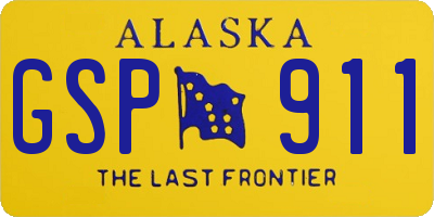 AK license plate GSP911