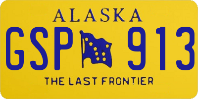 AK license plate GSP913