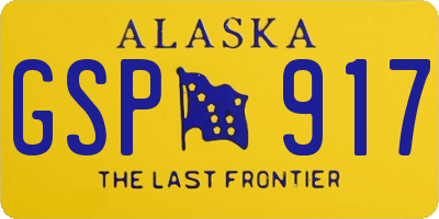 AK license plate GSP917