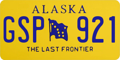 AK license plate GSP921