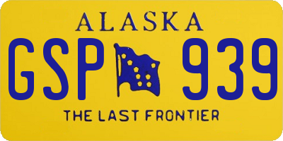 AK license plate GSP939