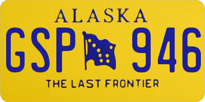 AK license plate GSP946