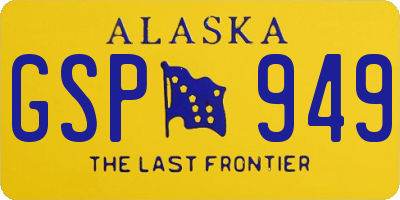 AK license plate GSP949