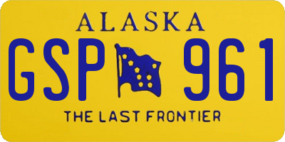 AK license plate GSP961