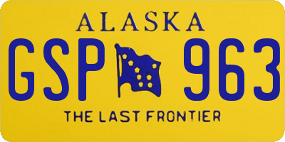 AK license plate GSP963