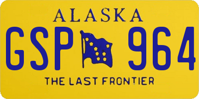 AK license plate GSP964