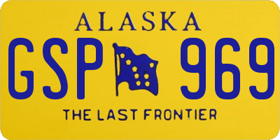 AK license plate GSP969