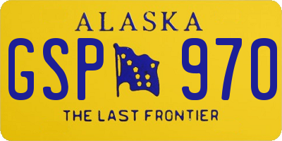AK license plate GSP970