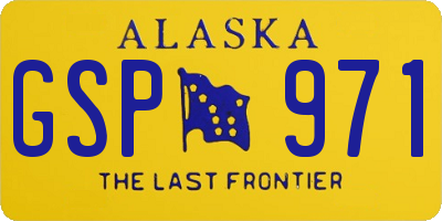 AK license plate GSP971