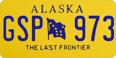 AK license plate GSP973