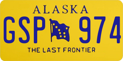 AK license plate GSP974