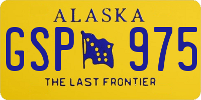 AK license plate GSP975