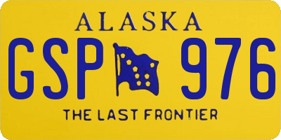 AK license plate GSP976