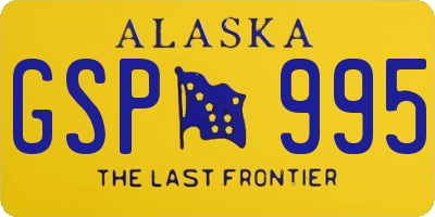 AK license plate GSP995