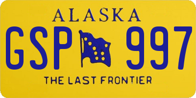 AK license plate GSP997