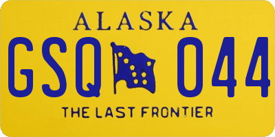 AK license plate GSQ044
