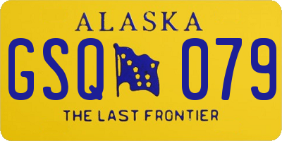 AK license plate GSQ079