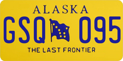 AK license plate GSQ095