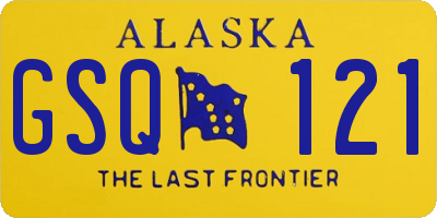 AK license plate GSQ121