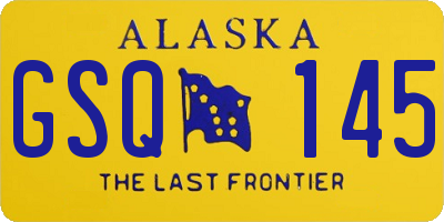 AK license plate GSQ145