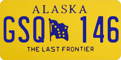 AK license plate GSQ146