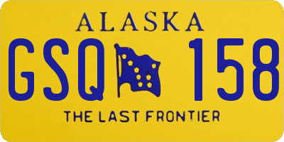 AK license plate GSQ158