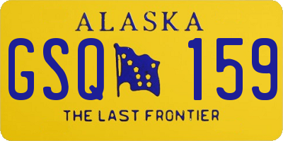 AK license plate GSQ159