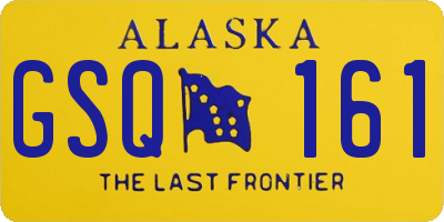 AK license plate GSQ161