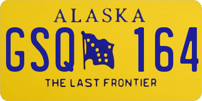 AK license plate GSQ164