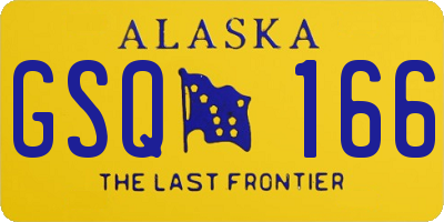 AK license plate GSQ166