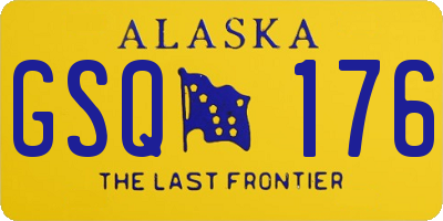 AK license plate GSQ176