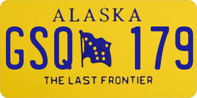 AK license plate GSQ179